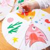 Kids Painting Paper Umbrella DIY Blank Paper Umbrella Handmade Paper Umbrella  Wedding Decoration