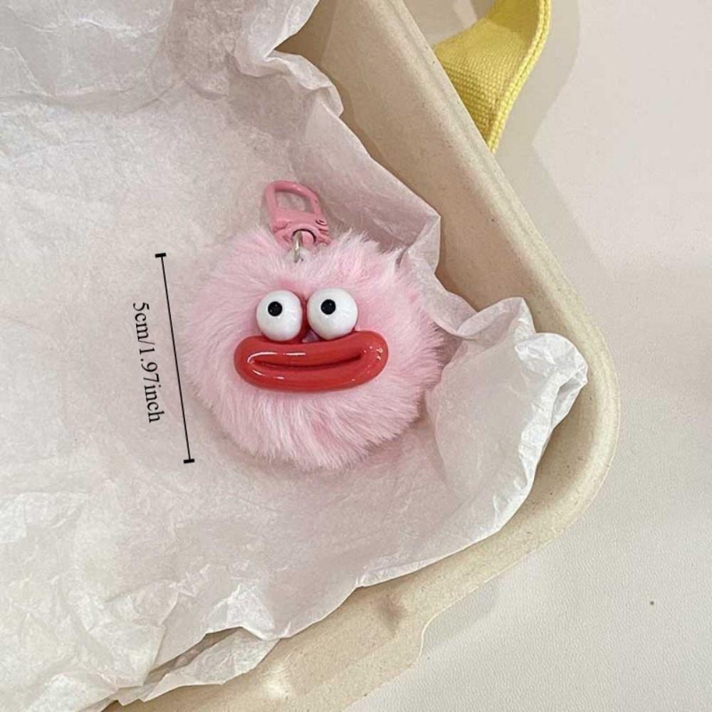 Ugly Cute Sausage Mouth Keychain Funny Design Hairball Keychain Funny Plush Pendant Gift