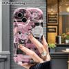 Phone Case: 2D flat, suitable for iPhone 18, 17, 16, 15, 14, 13, 12Pro protective case, pink-haired girl electronics, perfect Christmas and Halloween 