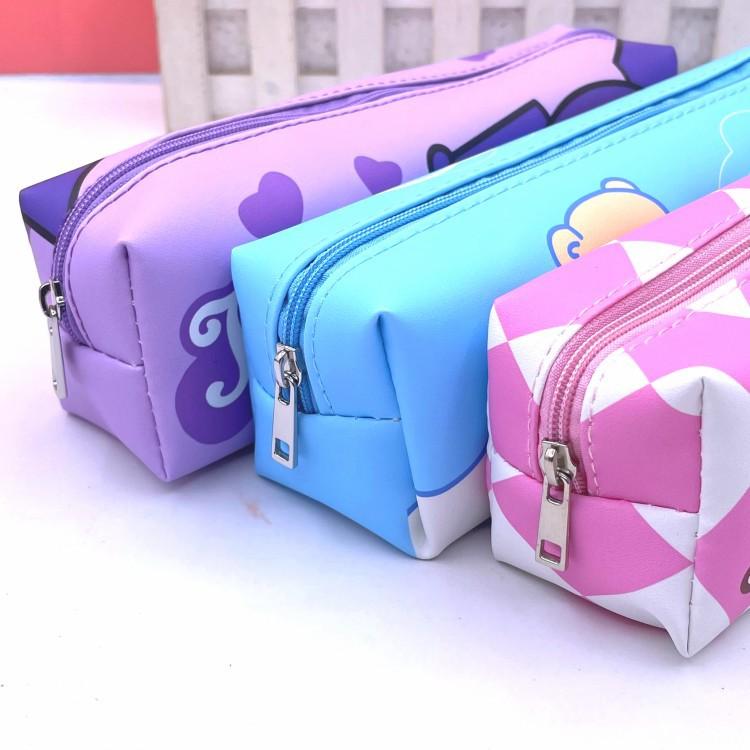 2026 NEW Sanrio Cartoon Kitty Pen Bag Kulomi Student Cute Stationery Bag Square Children's Learning Supplies Storage Bag