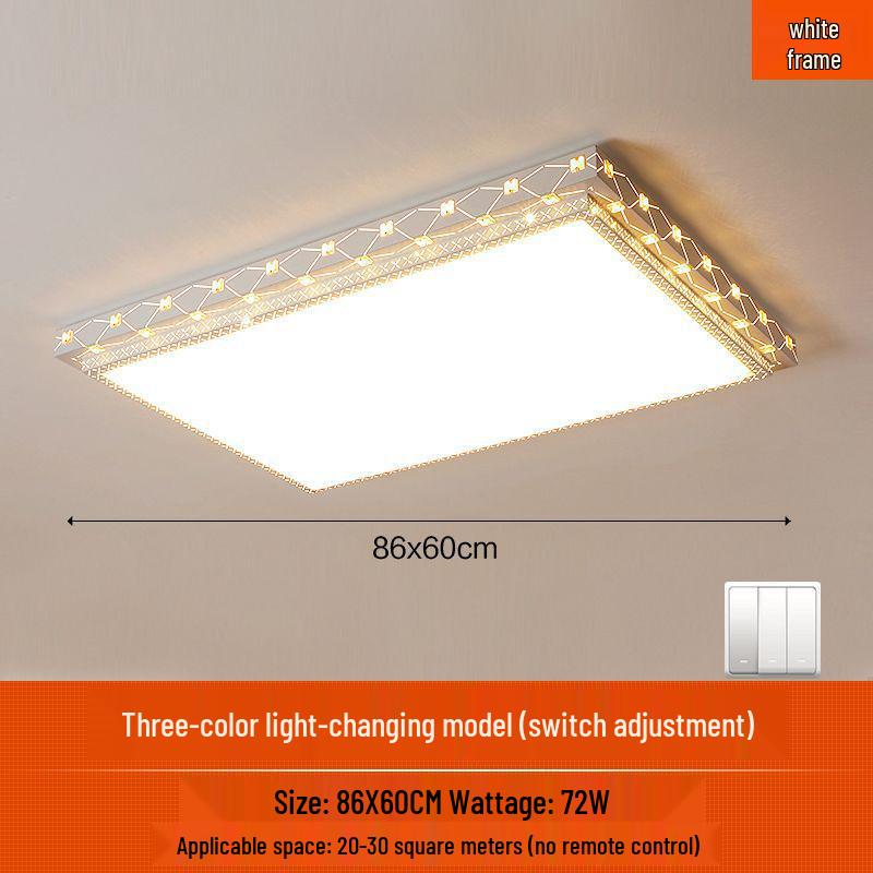 LED Ceiling Light: Simple, Atmospheric Round Fixture for Living Room, Dining Room, Study, and Bedroom.