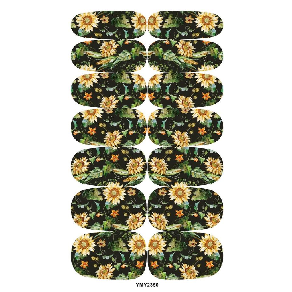 Sunflower Nail Stickers - Trendy Full-Set Decorative Stickers (YMY2340-2)