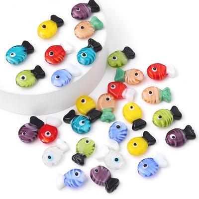 1 ks ručne maľované glazované rybie korálky Sklenené kúzlo pre domácich majstrov Náhrdelník Náušnice Príslušenstvo na výrobu šperkov