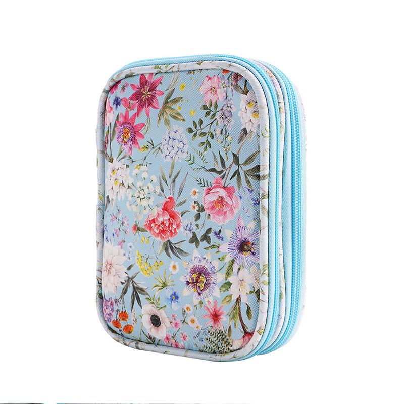 Double-Layer Zipper Crochet Bag for Knitting Tools