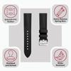 WatchGecko Atlas Sailcloth Waterproof Watch Strap Stainless Steel Buckle Durable and Comfortable Black - - - 22mm,
