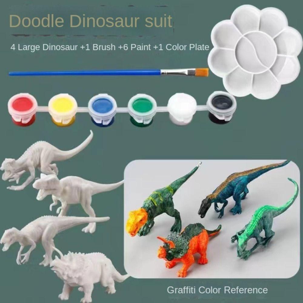 DIY Painting DIY Painting Animal Dinosaur Doll Hand-made Graffiti Dinosaur  Art Supplies
