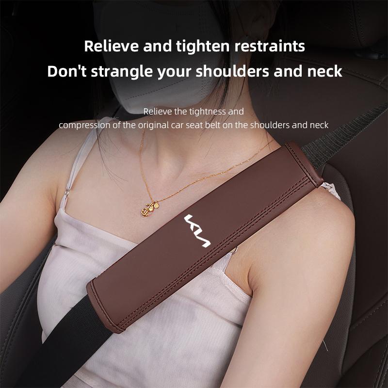 2PCS Car Seat Belt Cover Auto Shoulder Pad Interior Valve For KIA K9 Sportage Niro K5 Carnival EV6 EV9 EV3 K8 Stinger Forte Ceed Vkcy70