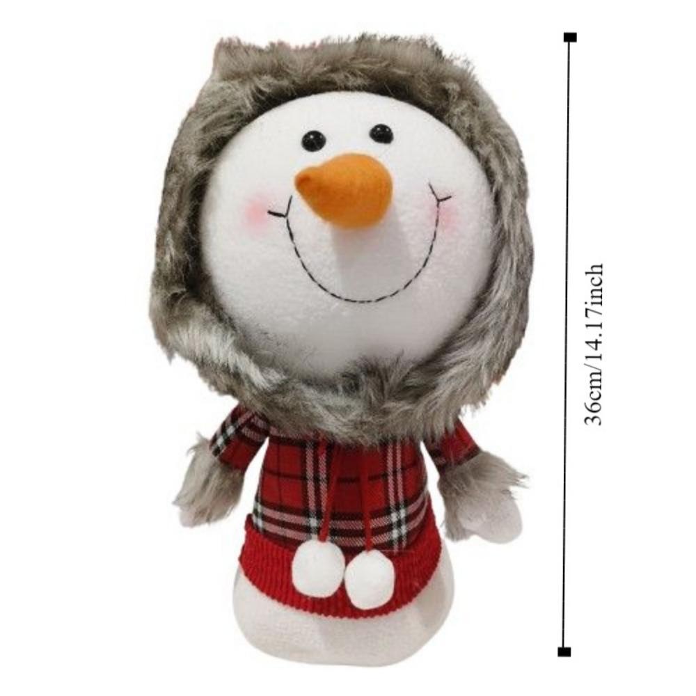 Funny Christmas Snowman Doll Cartoon Cute Snowman Figure  Home Decoration