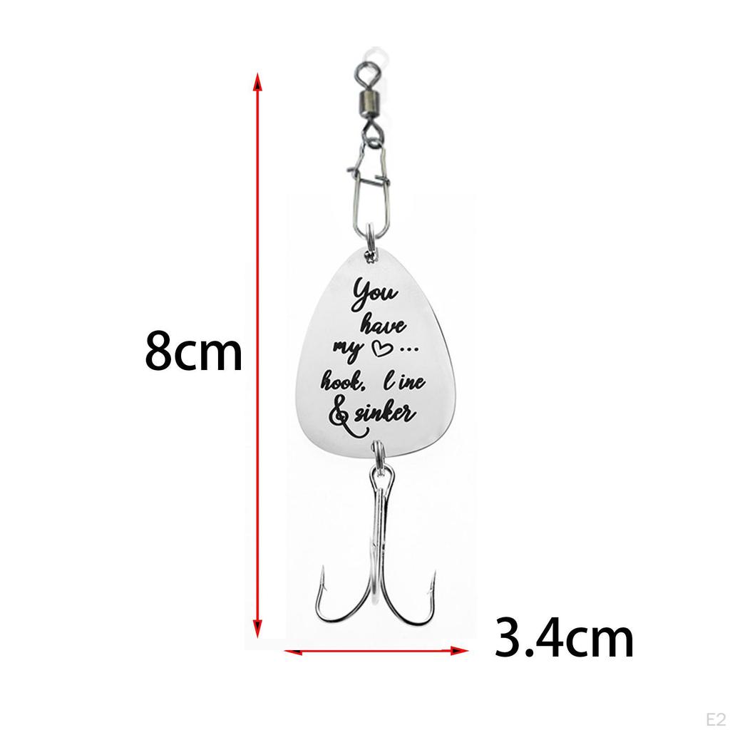Fishing Keychain Lure Hook Father's Day Souvenir Hooks Key Chain for Men Dad