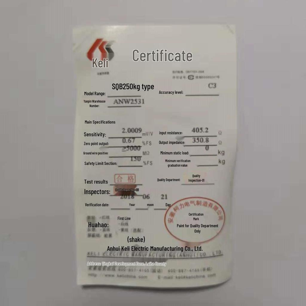 500kg Load Cell for Conveyor Belts, Silos, and Small Floor Scales