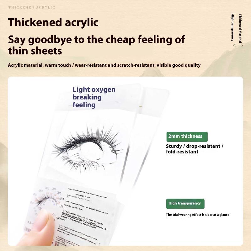 1pcs Professional Try-On Effect Lashes Style Display Board False Lash Trial Card Kit Lash Extensions Supplies Fake Lash Card