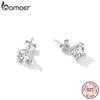 BAMOER 925 Sterling Silver Moissanite Stud Earrings for Women Wedding Gift Top Quality Dazzling Earrings Fine Jewelry
