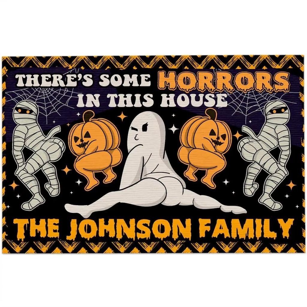 American Halloween Decorative Doormat Anti-Slip Foot Mat Home Bathroom Toilet Floor Mat for Entrance Hall Home Decoration