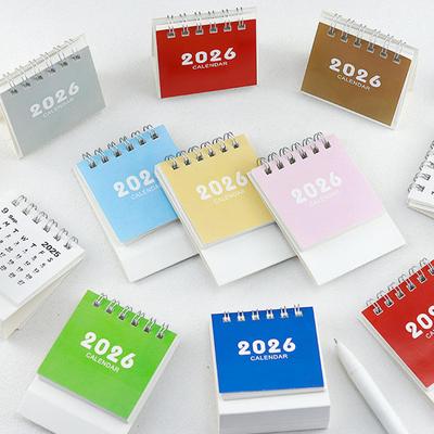 Kalendarzyki Mini 2026 Kreatywne Biurkowe Przenośne Podróżne Kalendarze z Wzorami Motyla Kapibary Miesięczny i Tygodniowy Kalendarz Planowania