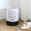 Foldable Linen Laundry Basket for Bathroom or Dormitory