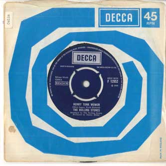 7inch Record ROLLING STONES - Honky Tonk Women / You Can't Always F12952 DECCA 1969 UK Rock Used