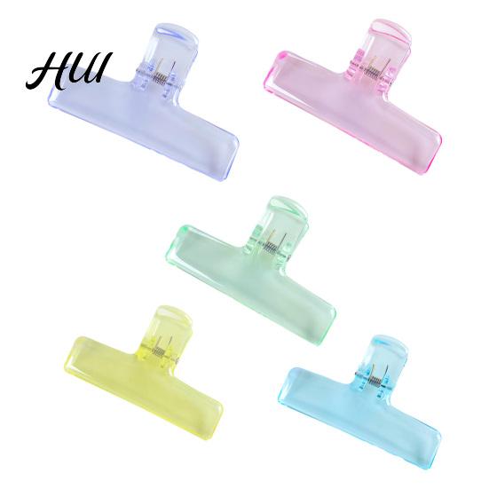 Acrylic Binder Clip 2Pcs Clear Clips with Strong Grip Colorful Paper for Small Office School Home Reusable Organizing Documents Photos Crafts