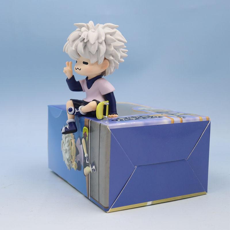 10CM Anime Hunter × Hunter Killua Zoldyck Figure Noodle Stopper Model Toy Doll Aciton Figure PVC Desktop Ornament Gift