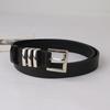 Chic Black Pu Belt For Women With Retro Style And Elegant Buckle For Jeans