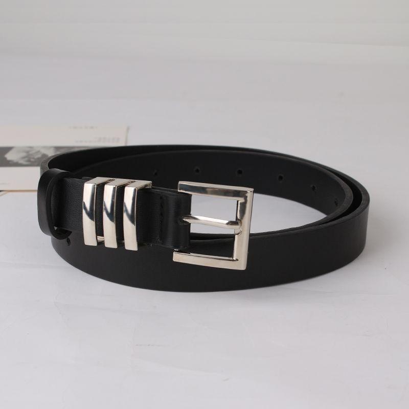 Chic Black Pu Belt For Women With Retro Style And Elegant Buckle For Jeans