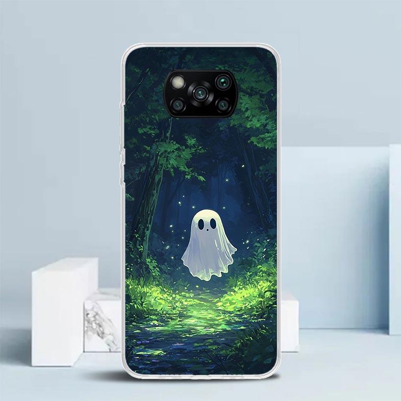 

Cute Halloween Ghost Soft Cover for Xiaomi Poco F7 Ultra X7 X6 X5 Pro M7 Phone Case Redmi 15 15C 13 13C 12 12C 10 10C Print Shel Xiaomi Poco X5