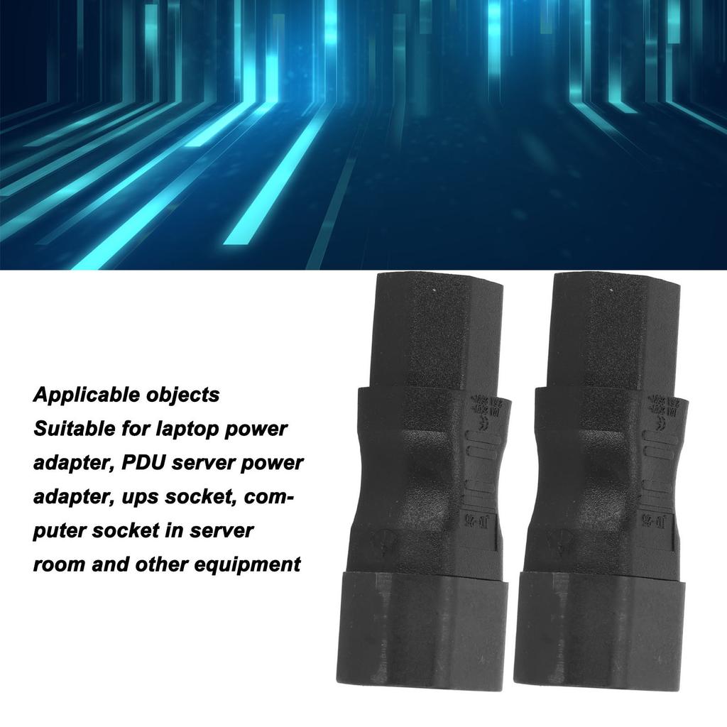 4Pcs IEC320 C14 to IEC320 C15 Power Adapter IEC320 C14 to C15 Power Adapter Connector for Laptop PDU Server UPS Socket