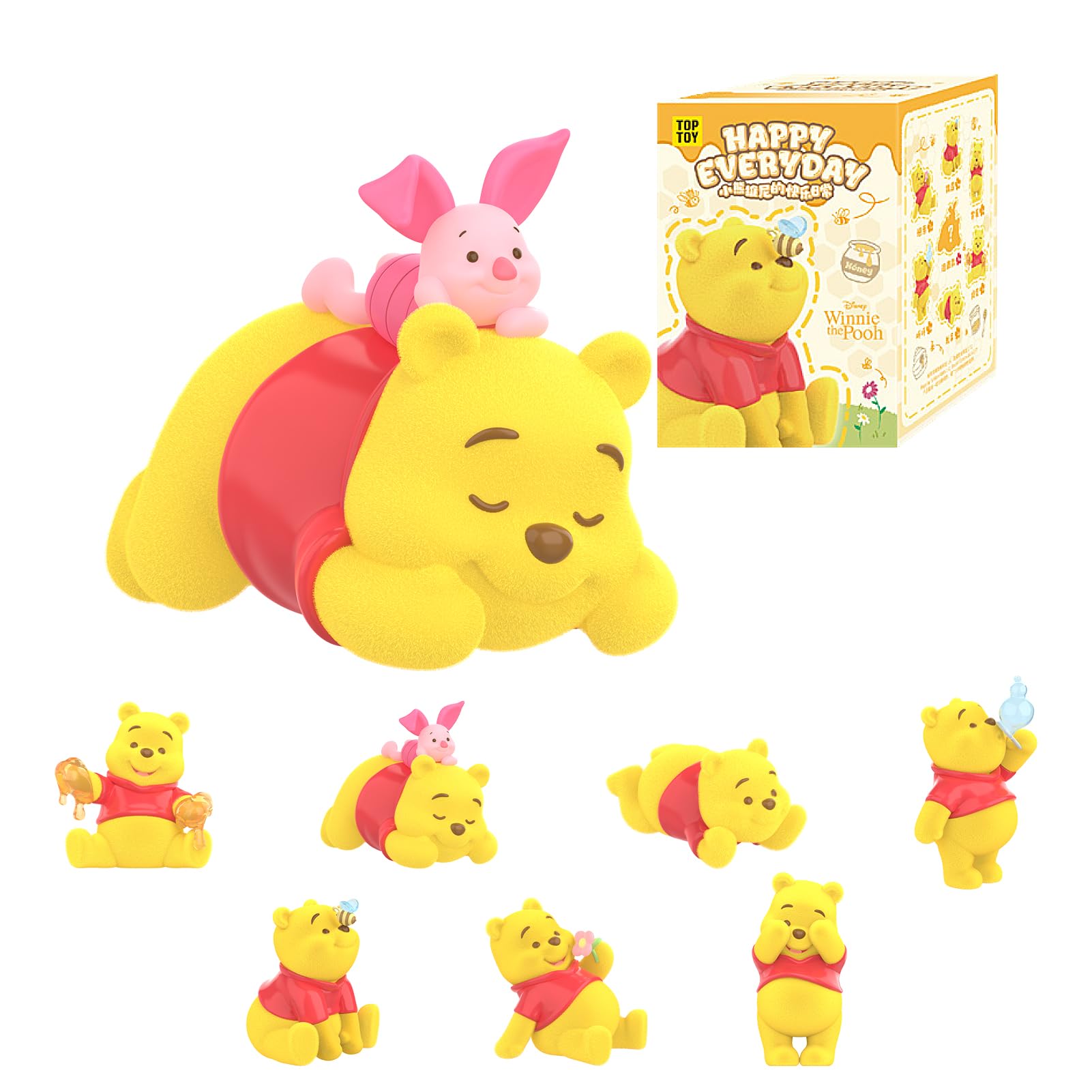 

ЛУЧШАЯ ИГРУШКА Disney Винни Пух Серия Счастливый каждый день [1 шт.] Гашапон Фигурка в слепой коробке Мягкий винил ПВХ Премиальная игрушка Подарок на день рождения Винни Пух