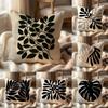 Classic Modern Flowers Cushion Cover Multi-Scene Pillow Cover for Home & Car - Reversible, Soft & Durable for Daily Use