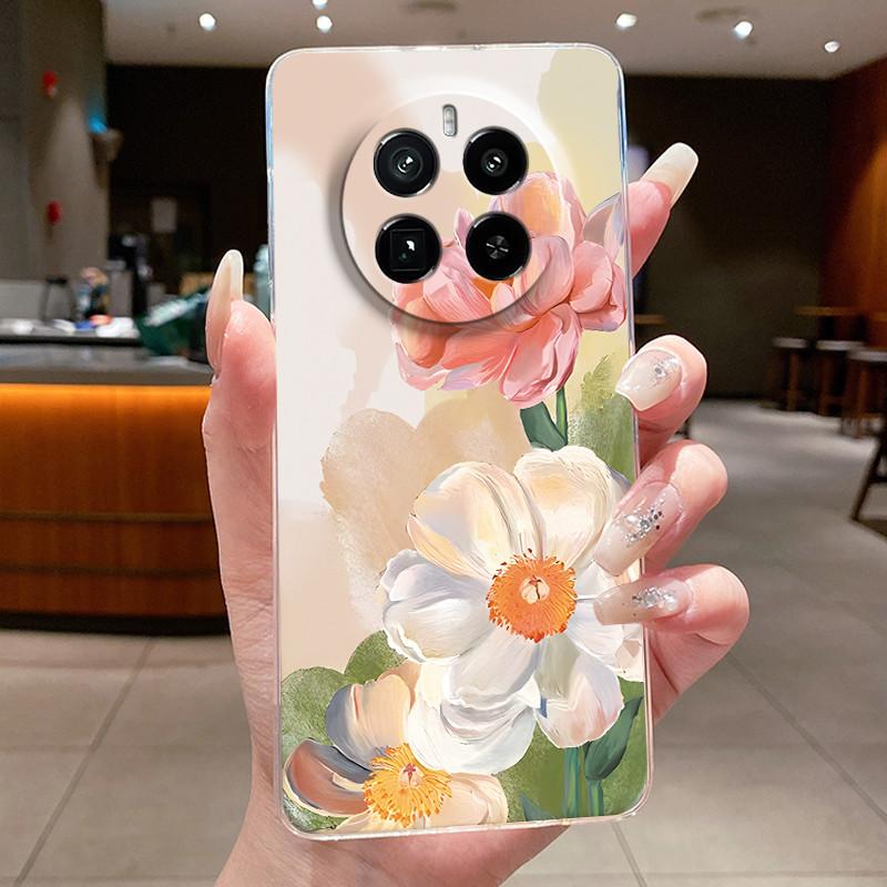 Case For Realme GT 5 Pro Casing Luxury Butterfly Flower Clear Soft TPU Silicone Back Cover For Realme GT5 Pro GT5Pro Phone Cases