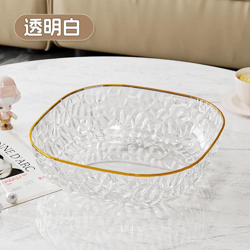 High-Value Fruit Plate Large-Capacity Household Living Room Light Luxury High-End Candy Plate Anti-Drop Snack Fruit Plate