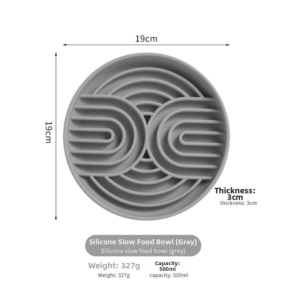 Silicone Slow Feeder Anti-Choking Anti-Gulping Pet Slow Feeder Bowl Non-Slip Eco-Friendly Slower Food Feeding Dishes
