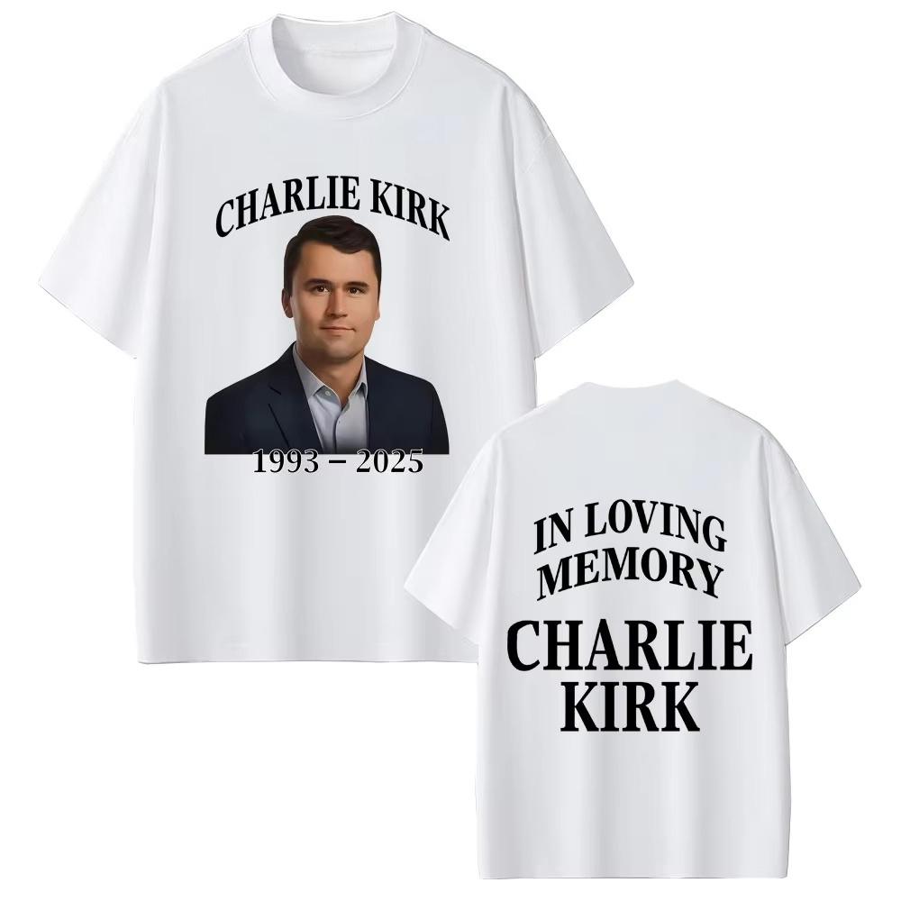 In Loveing Memory Charlie Kirk Freedom Tshirt Men Women Tribute Memorial American Hero Tee Patriotic Activism Shortsleeved Top