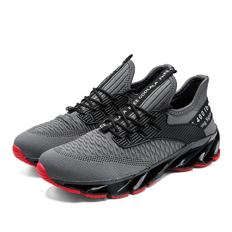New Style Men 'S Shoes ,Knife -Edge Flying Woven Sports Shoes ,Breathable Running Shoes ,Men 'S Trendy Sports Large Size