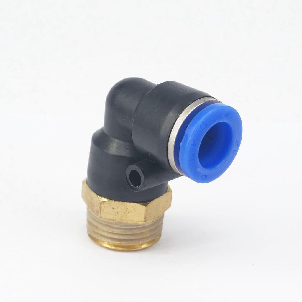5pc 3/8" Male To Fit Tube O/D 12mm Pneumatic Elbow Push In Connector Union Quick Release Air Fitting Plumbing