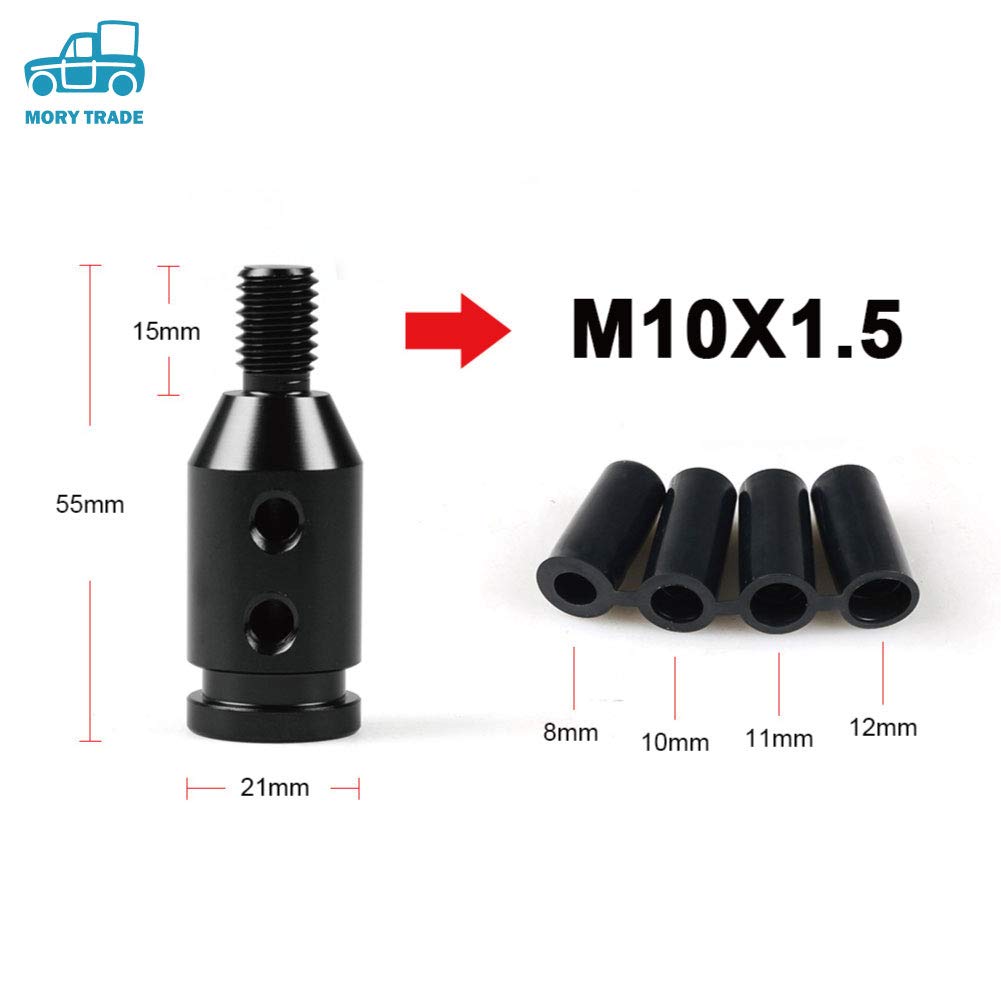 morytrade Shift Knob Conversion Adapter M10 x 1.5 Shift Lever Screw Adapter for Auto Car Universal (Black)