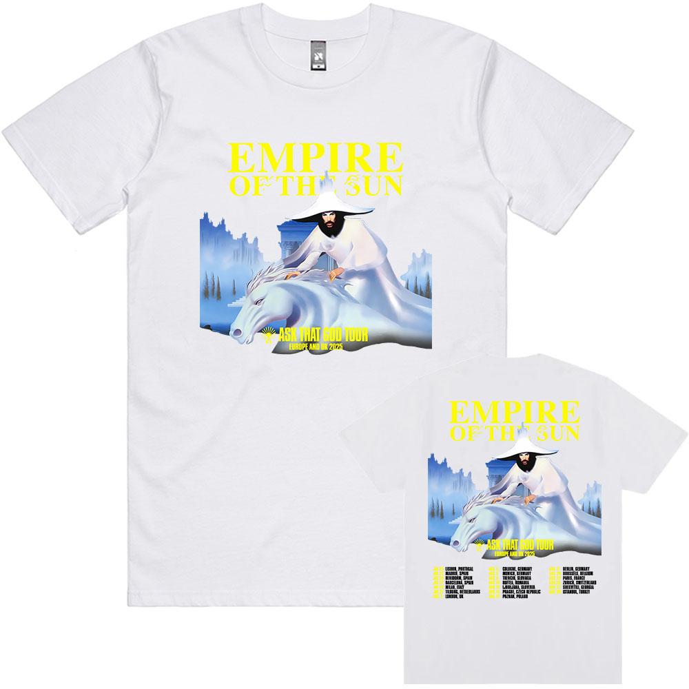 Ask That God Tour 2025 Tričko Empire of The Sun Music Group Trička Grafický potisk Oblečení Ležérní Krátký rukáv Bavlněná Trička Pánské