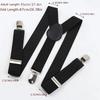 Men's Heavy Duty Suspenders High Elastic Adjustable Braces with 3 Strong Clips for Pants Holder Ideal for Wedding Wear