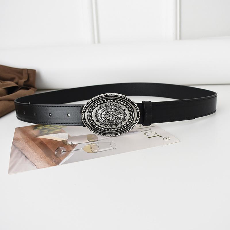 

Highquality Faux Fashionable Leather Womens Belt For Casual And Looks Dressy чёрный