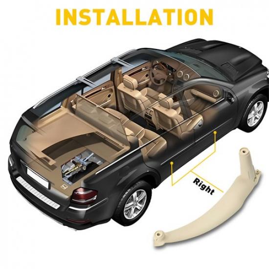 For BMW E70 X5 07-14 Driver Right Car Inner Panel Door Handle Pull Trim Cover