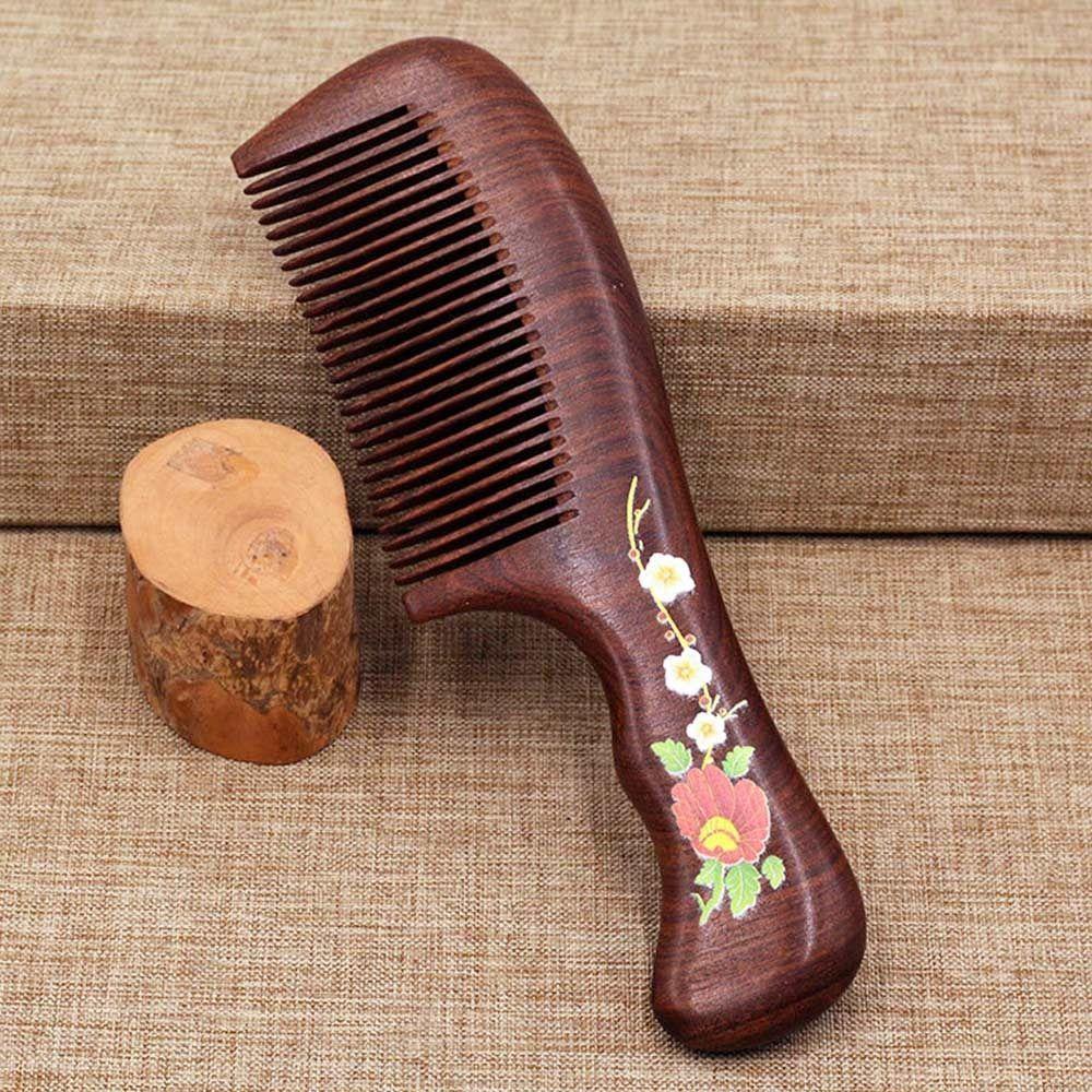 Kopfmassage-Haarkamm, zarter Sandelholzkamm, Bartkamm, Haarpflege-Werkzeug, Schönheitszubehör