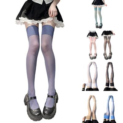 Sheer Thigh Highs Socks Lingerie Long Boot Stockings Transparent Over The Knee Socks Stockings for Womens Girls Gifts