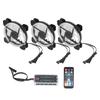 3Pcs RGB Case Fan 120mm Super Quiet RGB Multiple Light Modes Shockproof Design PC Case Fans with Controller Screws