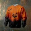 Men's Halloween Printed Neck Long Sleeve Sweatshirt for Casual Daily Wear