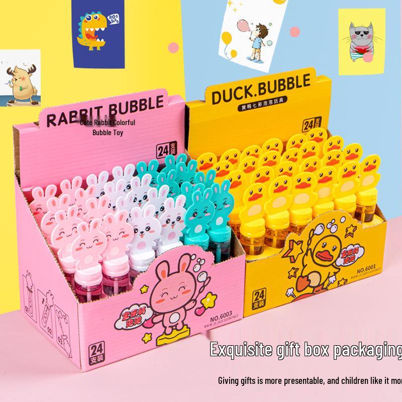 

Children s Cartoon Animal Bubble Wands, 24-Pack Mini Handheld Bubble Toys