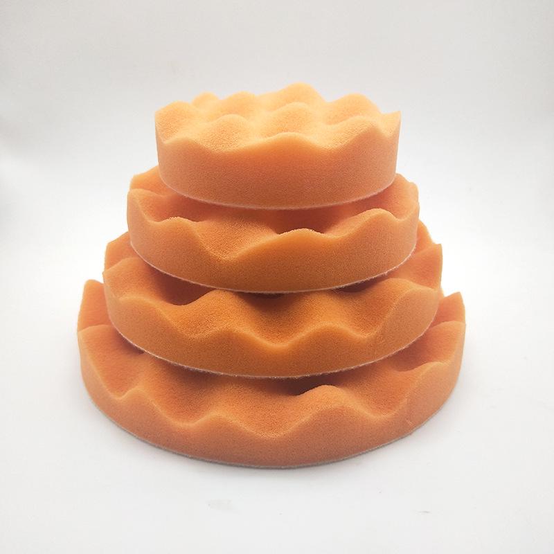 4-Inch, 5-Inch, 6-Inch, 7-Inch Flat & Wave Polishing and Waxing Sponge Wheel, 100mm Diameter 4-inch Flat
