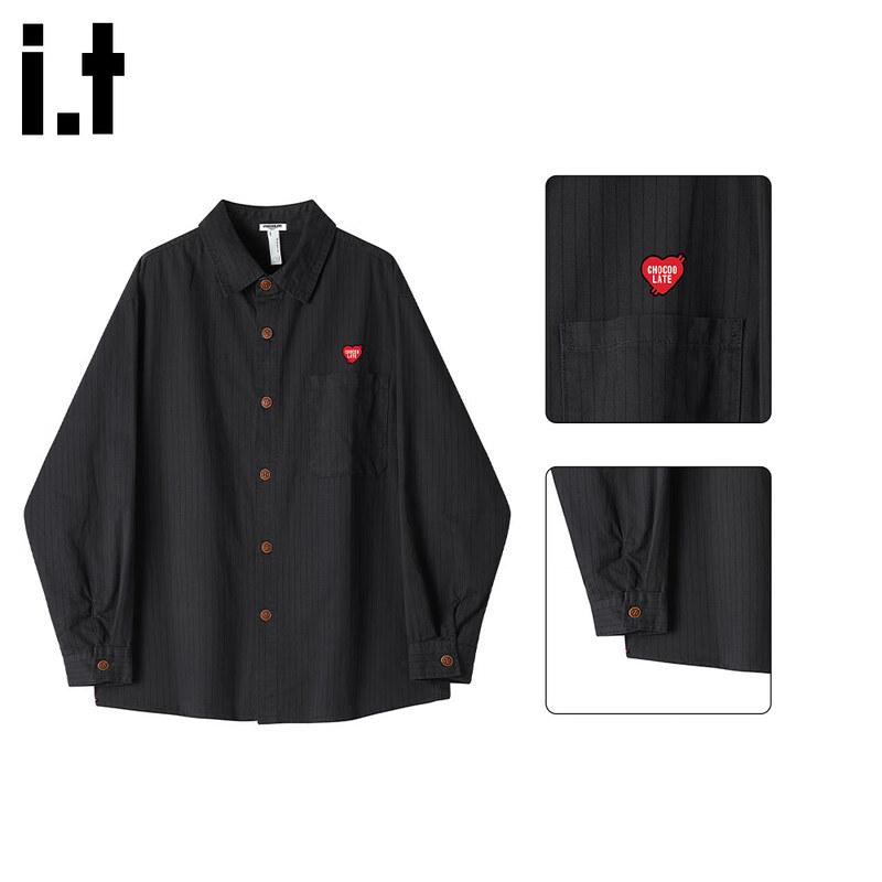 

:CHOCOOLATEit Women s Striped Heart Print Casual Shirt 3XL