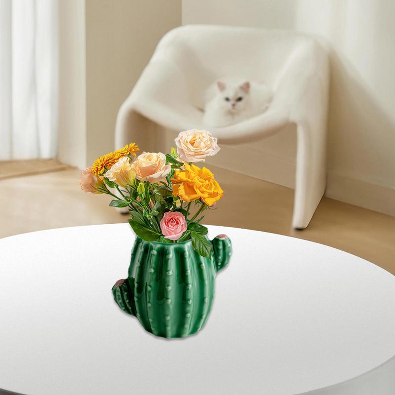 

Cactus Vase Ceramic Flower Vase Cute Vase Small Vases Desk Decor Floral Arrangements Table Vase Cactus Decor Home Decoration China Mainland