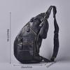 Echte Leder Herren Brusttasche, Retro Hüfttasche, Große Kapazität Einzelne Schulter Crossbody Tasche