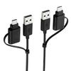 Elecom Link Cable Data Transfer Cable USB 480Mbps with USB Compatible with Windows and Type-C Adapter, Mac, 1.5m, Black, UC-TV7BK