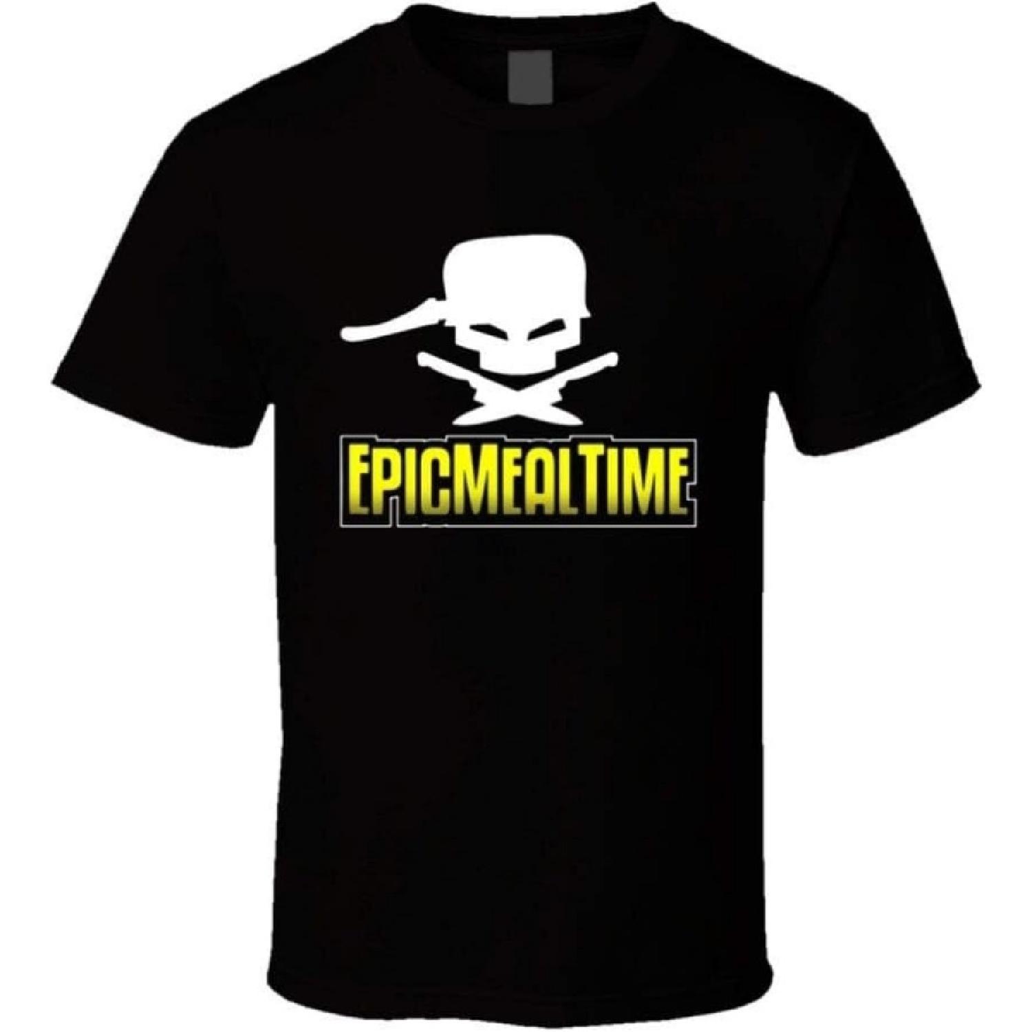 DXTR3FDdk wowoAOreww Epicmealtime Logo Mens Black T-Shirt Black S